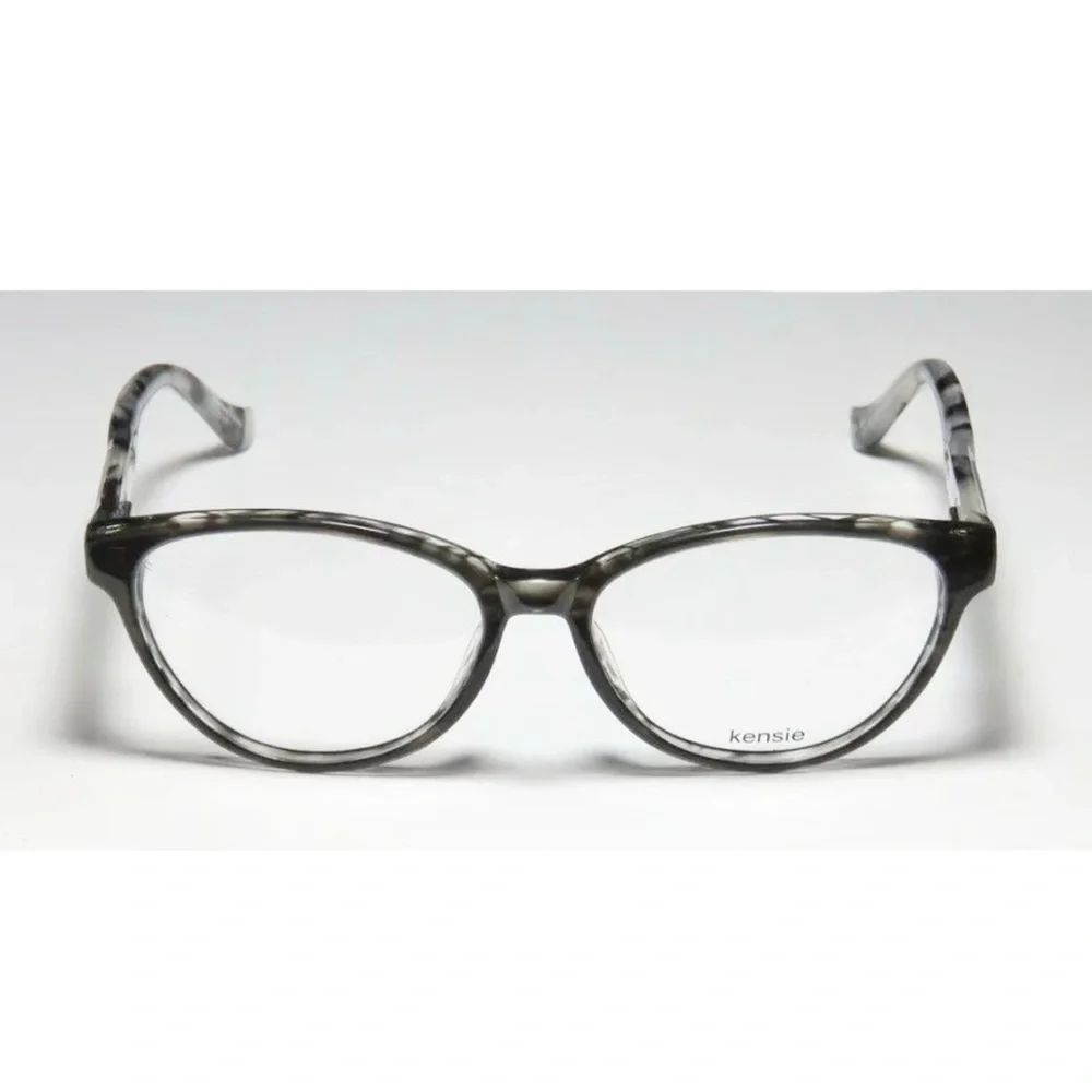 KENSIE “Stellar” Frames Cateye Black/Gray Granite Eyeglasses Demo 51-15-135 NWT